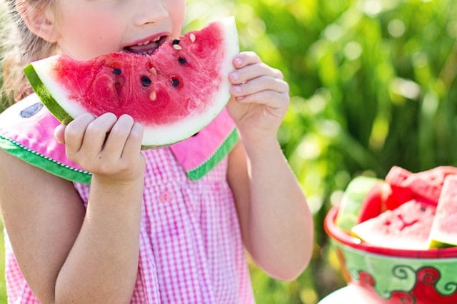 Young Girl Eating Watermelon -San Francisco