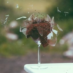 wine glass shattering